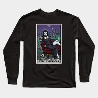 The Empress Tarot Card Terror Tarot Edition Halloween Vampire Long Sleeve T-Shirt